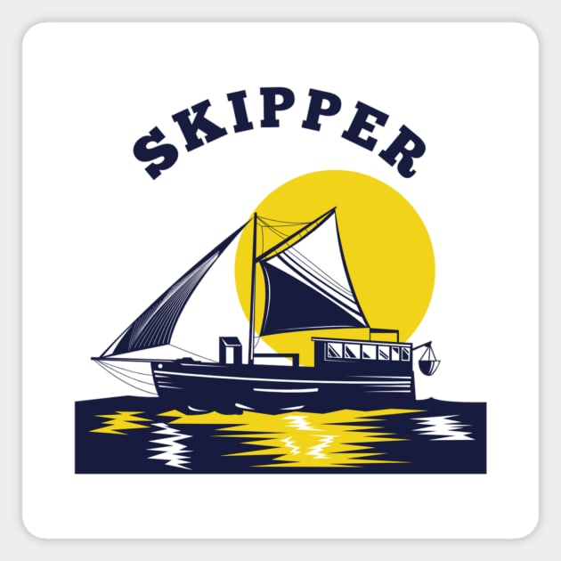 Skipper Boating Apparel Sticker by Topher's Emporium
